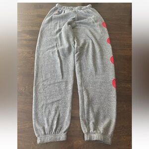 Aviator Nation Heart Stitch 4 Sweats. Heather Gray. Size Small.